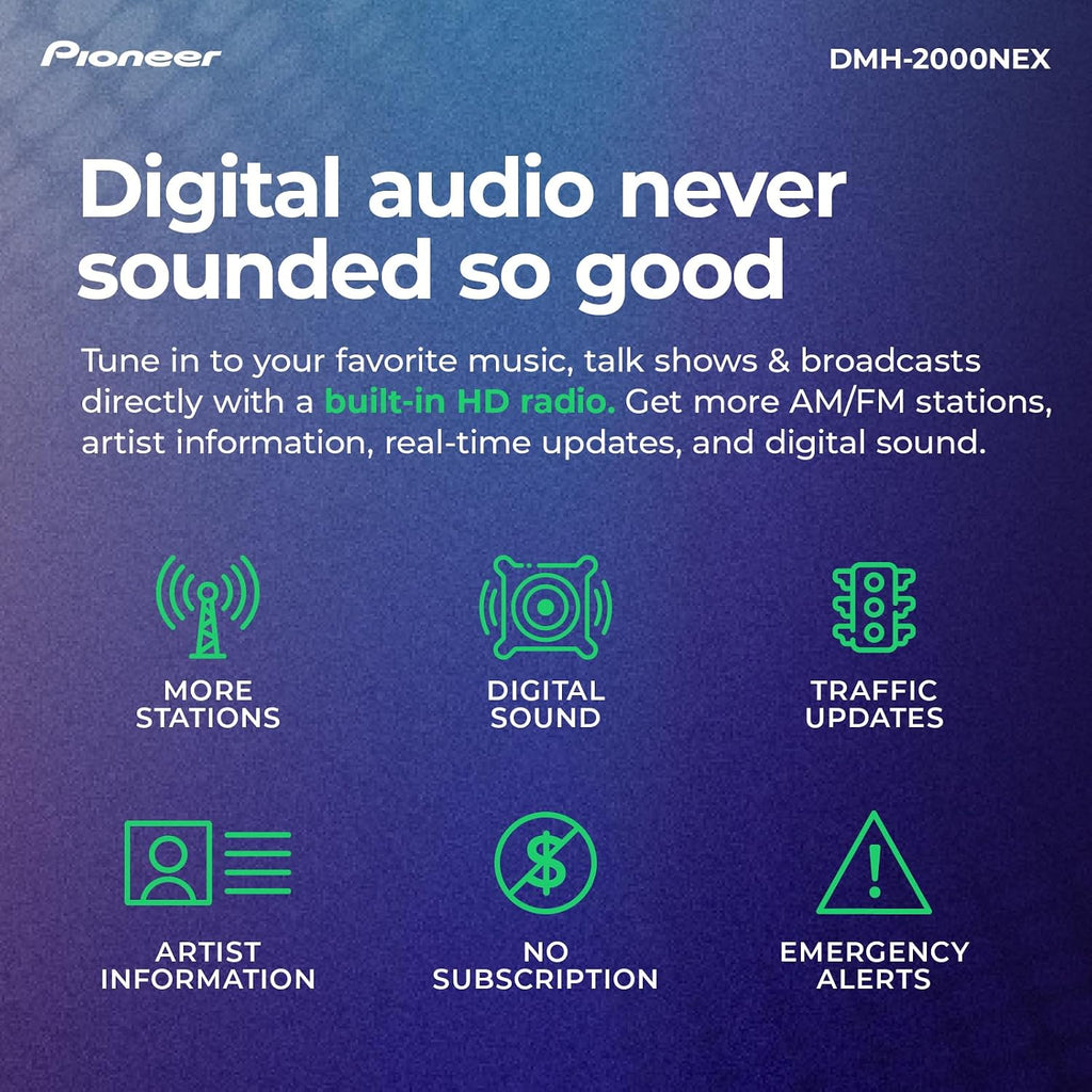 Pioneer DMH-2000NEX double-DIN refurbished multimedia receiver – product image 6