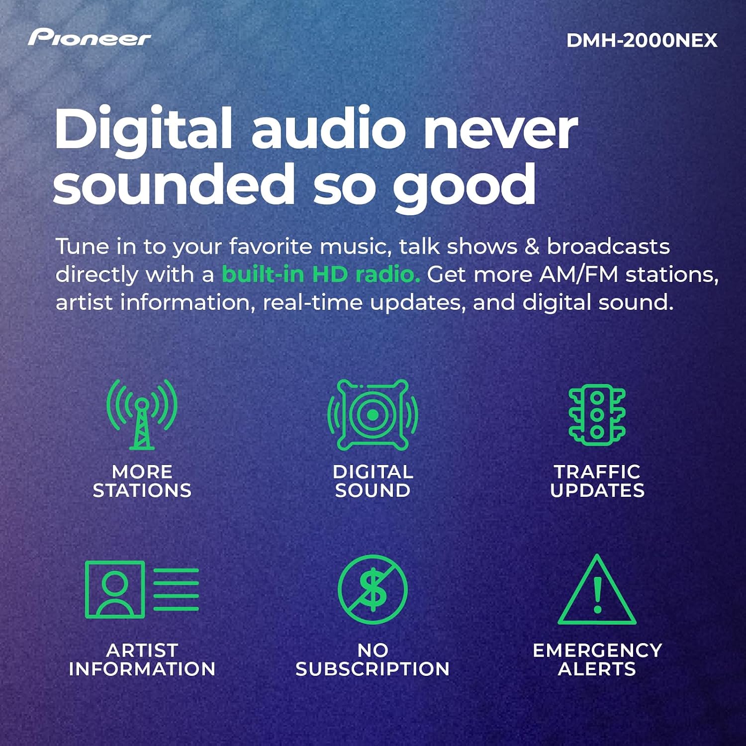 Pioneer DMH-2000NEX double-DIN refurbished multimedia receiver – product image 6
